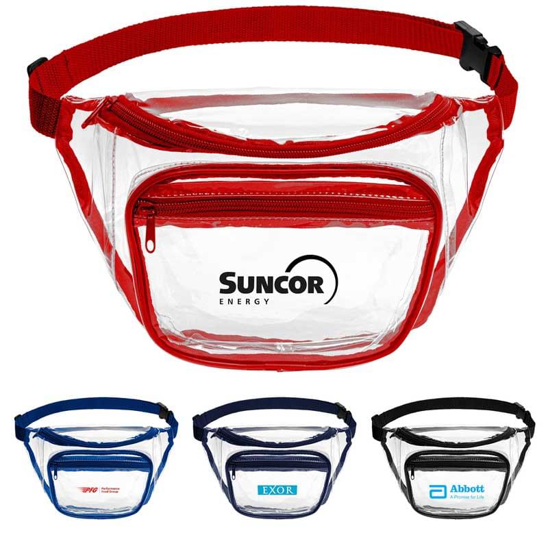 Clear PVC Fanny Pack with Dual Pockets â€“ Large