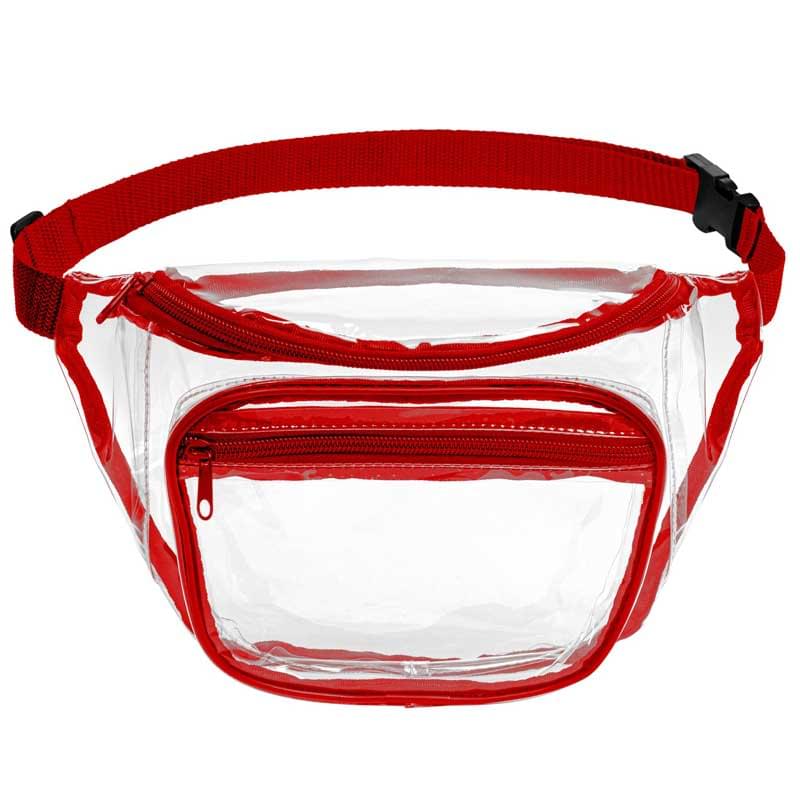 Clear PVC Fanny Pack with Dual Pockets â€“ Large