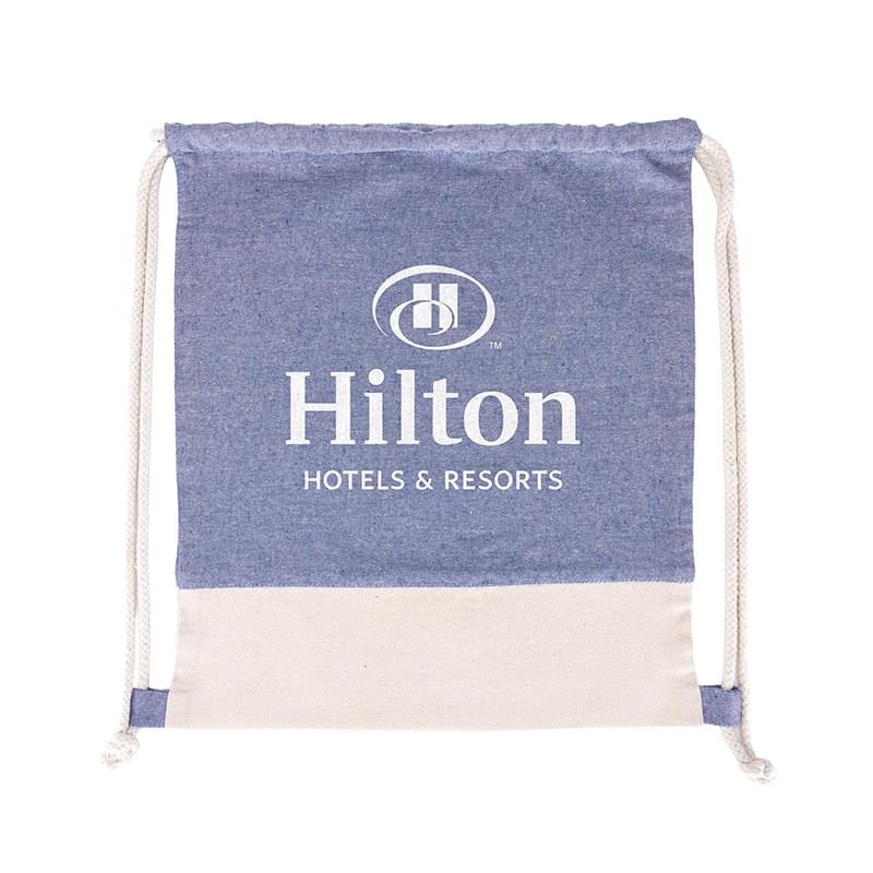 TwinTone Recycled Cotton Drawstring Bag