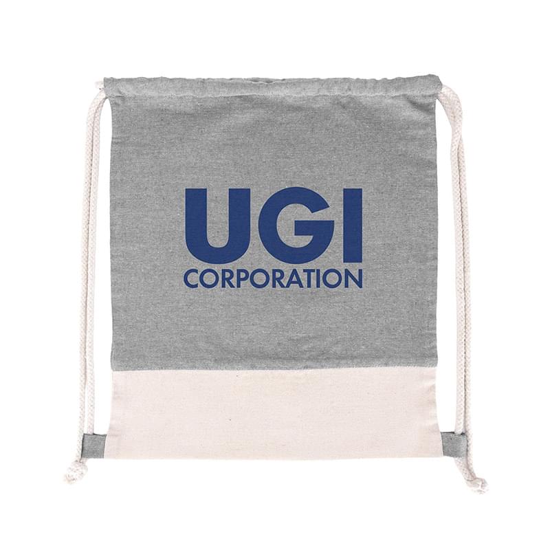TwinTone Recycled Cotton Drawstring Bag