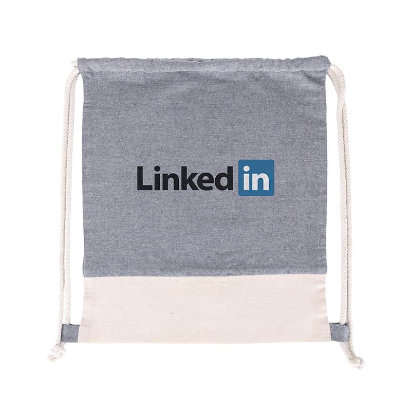 TwinTone Recycled Cotton Drawstring Bag