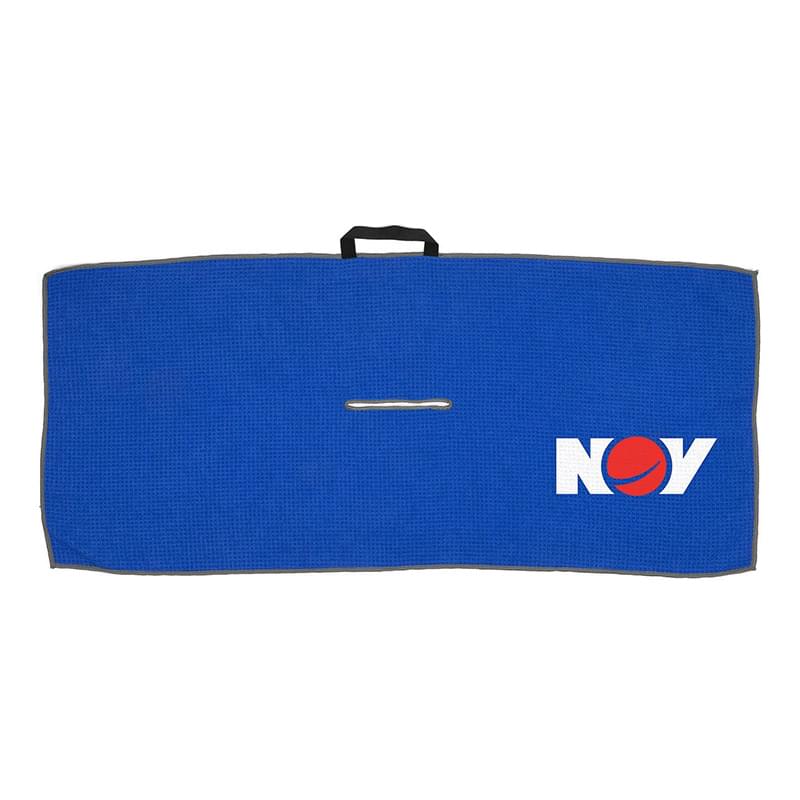 Fairway Slit rPET Waffle Golf Towel