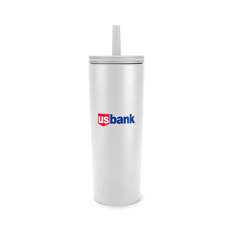 ChillFlow Stainless Steel Mug with Straw 24oz.