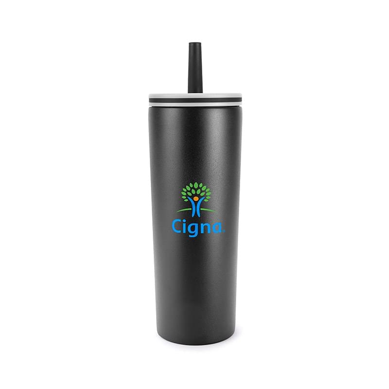 ChillFlow Stainless Steel Mug with Straw 24oz.