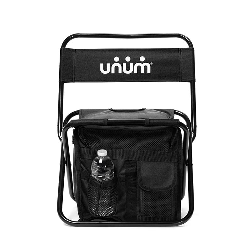 Folding Chair with 24 Can Cooler Bag & Pockets