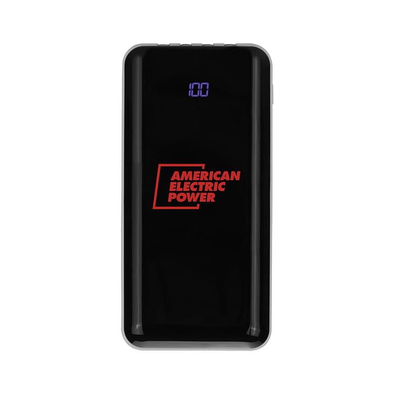 10000mAh Polymer Power Bank with Build-In Charging Cables