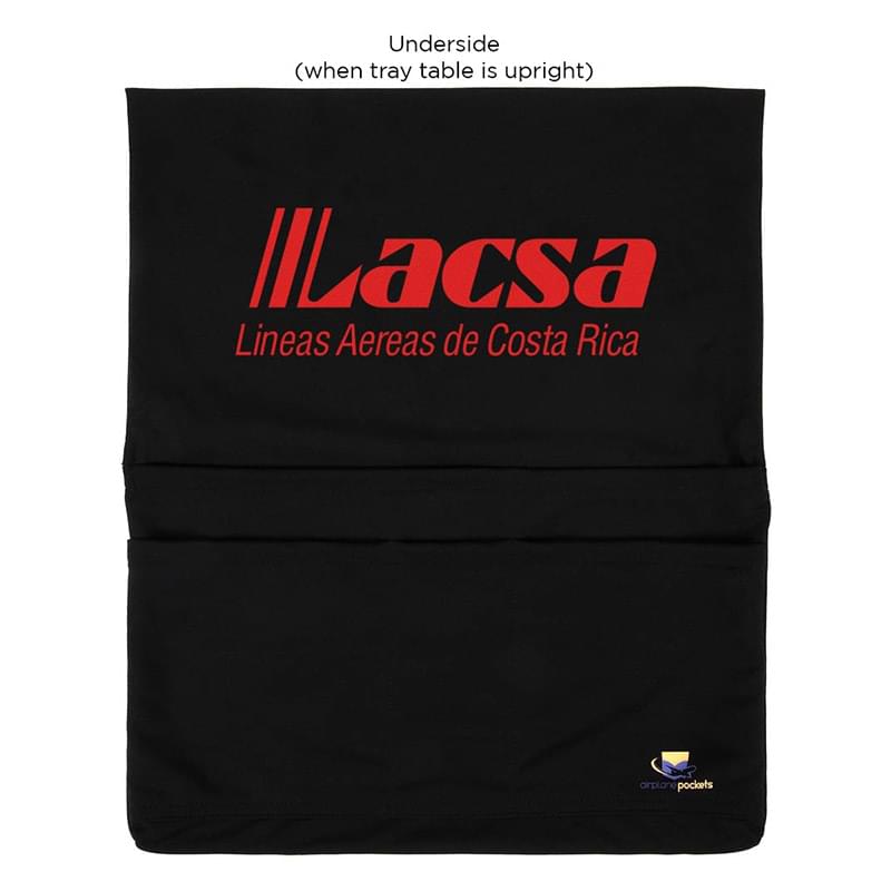 HOT DEAL - Airplane Pocket - Stretch Fabric Cover With Pockets For Airplane Tray Tables