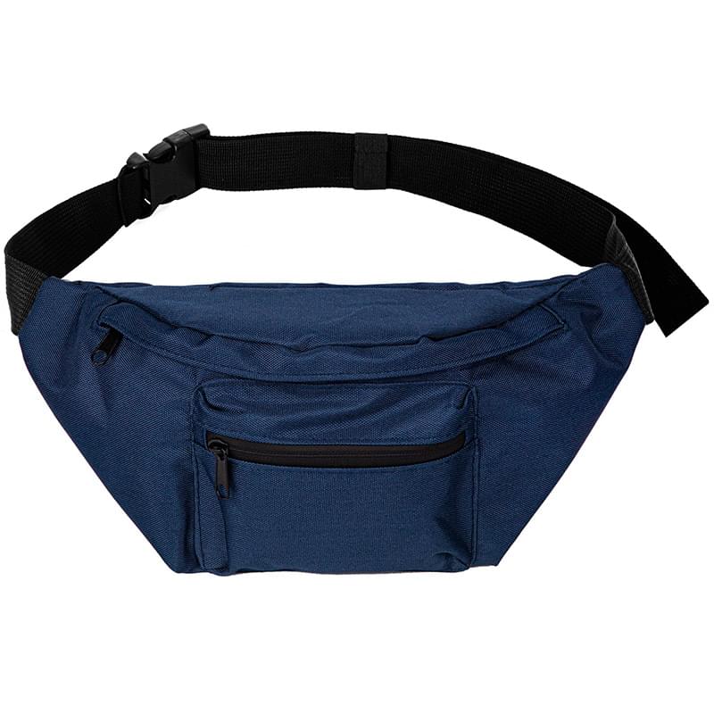 Water-Resistant 600D Travel Hip Pack - Navy blue