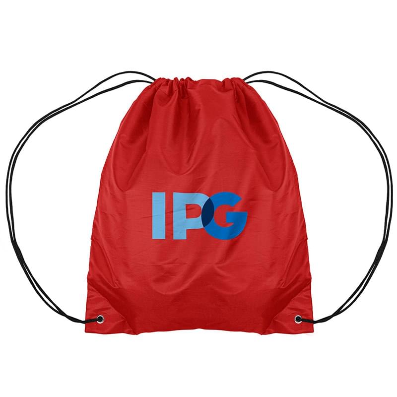 14.5x17.5 210D Polyester Drawstring Backpack
