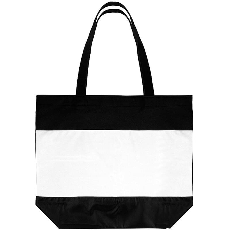 300D Polyester Shopping Tote - Black