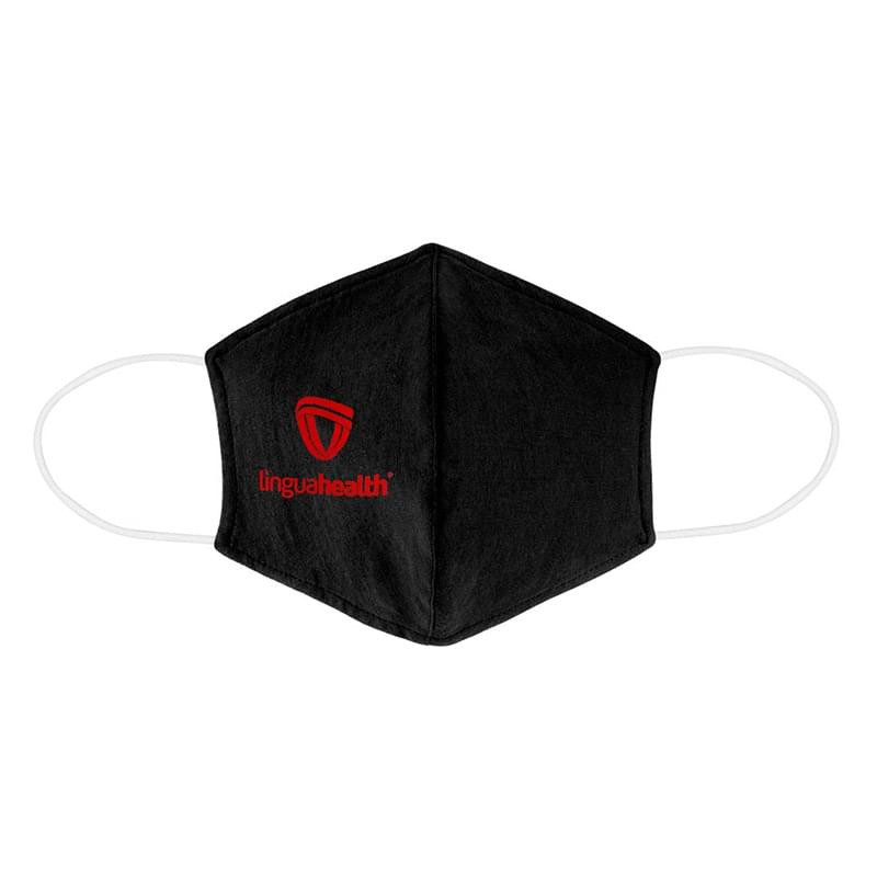Form Fitted Cupped Cotton Face Mask with Pocket for Filter Insert