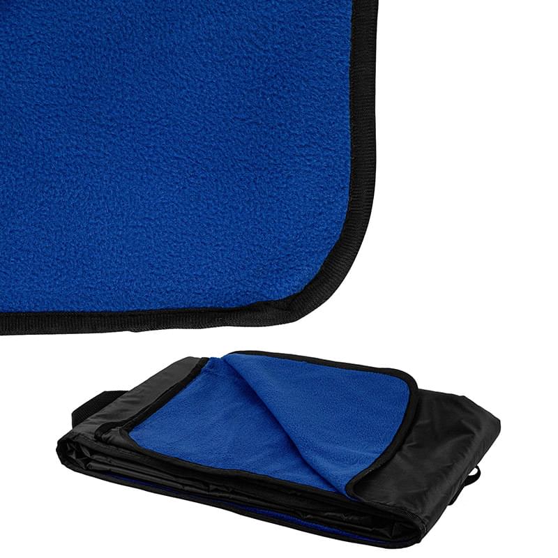 260g Polyester Fleece Picnic Blanket 50" x 60" - Blue
