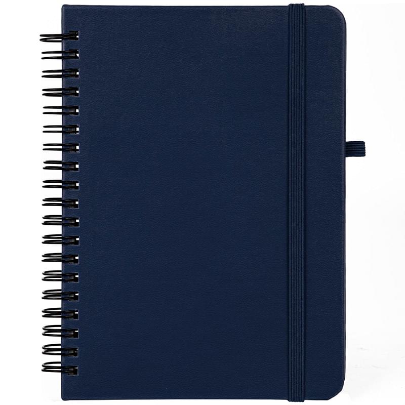 5x7 Premium UltraHyde Leather Notebook with Pen Holder - Navy Blue