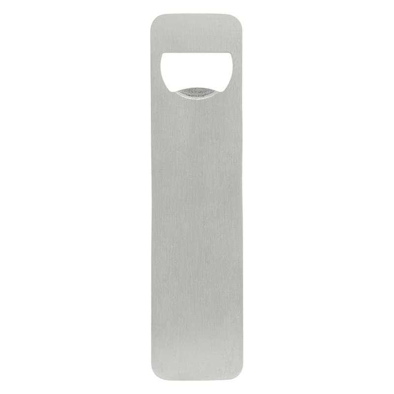 Magnetic Stainless Steel Bottle Opener - Silver