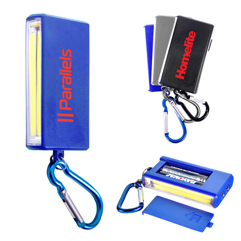 The COB + LED Key Chain Flashlight