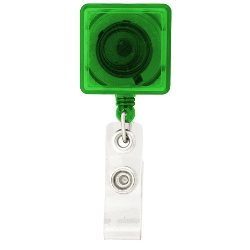 Square-Shaped Retractable Badge Holder