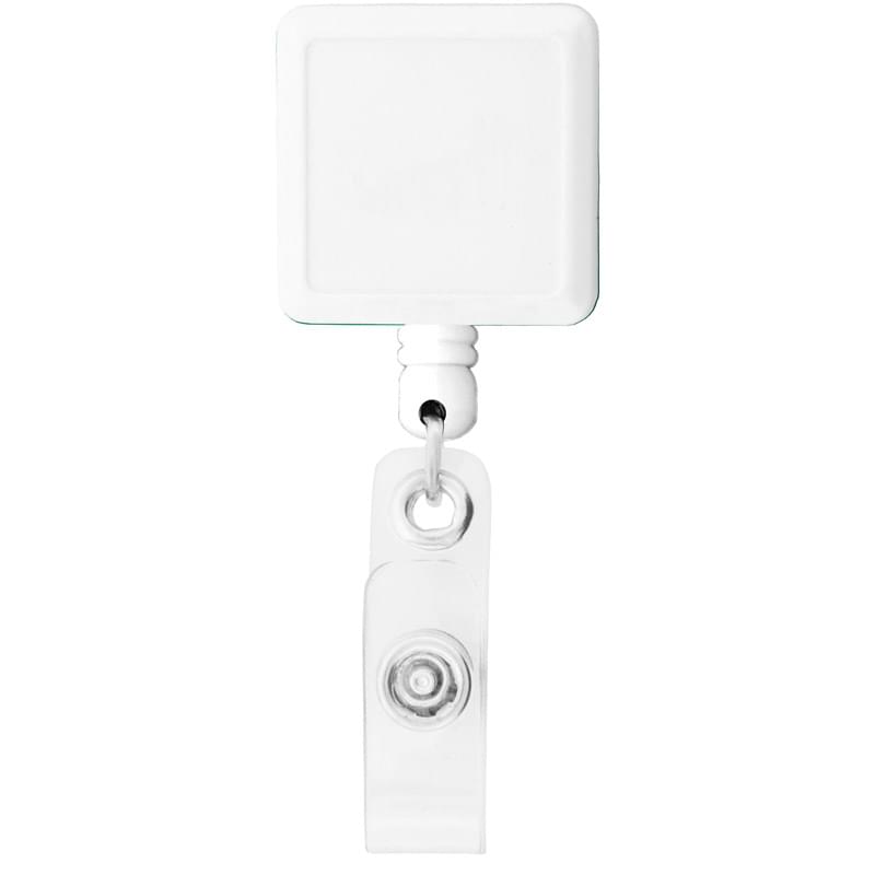 Square-Shaped Retractable Badge Holder