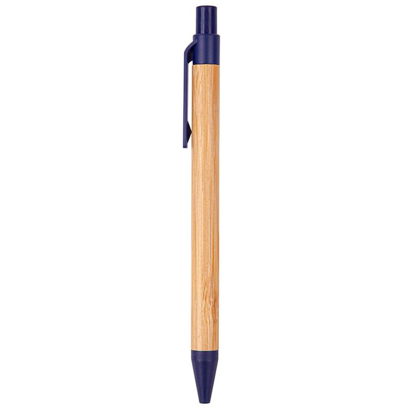 The Albury Bamboo Wheat Straw Click-Action Ballpoint Pen - Blue