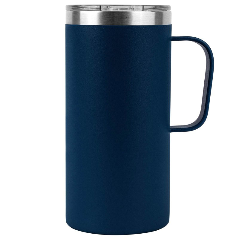 Embark Vacuum Insulated Tall Mug With Spill-Proof Clear Sip-Lid, Powder Coating And Copper Lining (20oz.) 
