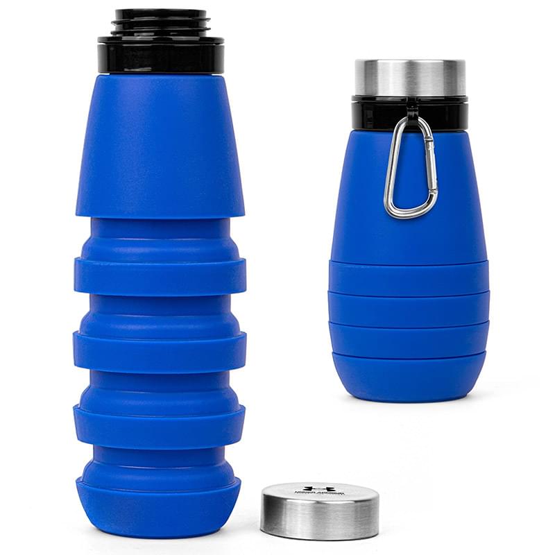 The Whirlwind 20 oz. Collapsible Silicone Water Bottle - Blue