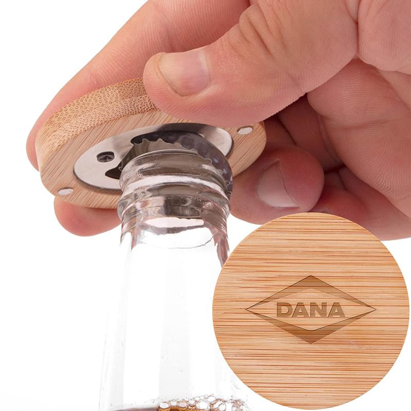 Bamboo Bottle Opener with Magnetic - Natural Bamboo