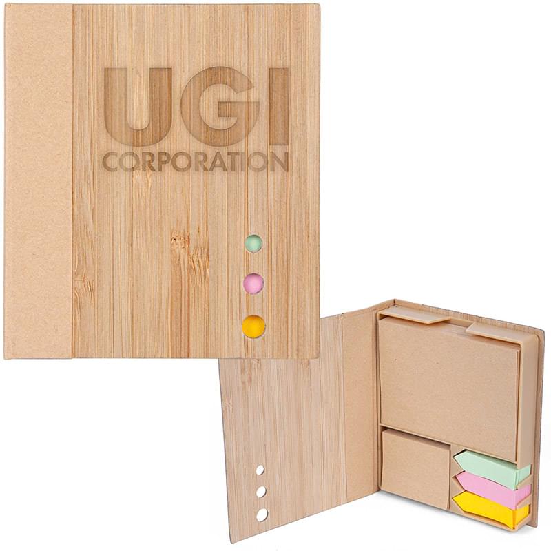 Bamboo Board Memo Pad & Sticky Note Set