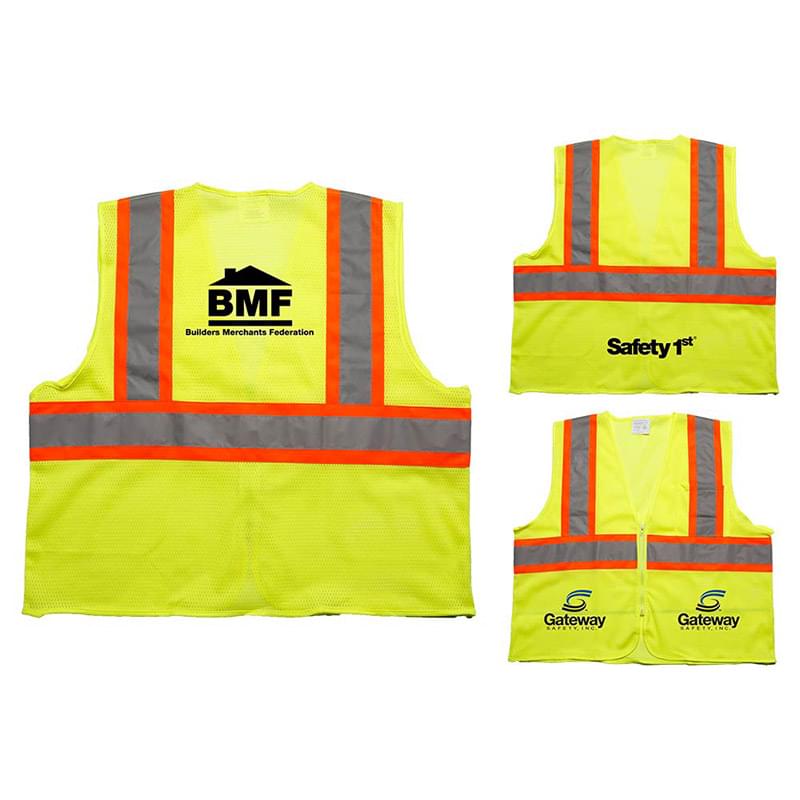 ANSI 2 Tri Color Safety Vest-Lg