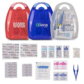 25pc Medium First Aid Kit in Press-Open Case