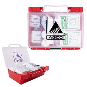 86pc OSHA Compliant First Aid Kit in Clear Hard Case
