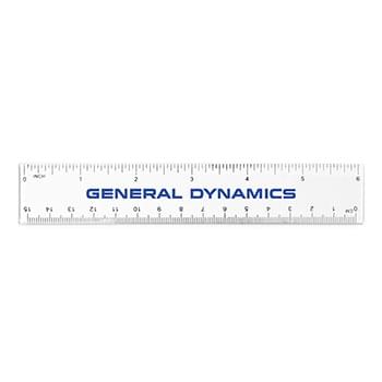 Crystal Clear 6 Inch Ruler