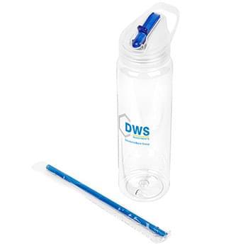LAST CHANCE - Recyclable Sports Bottle with Flip-Up Lid - 32oz.