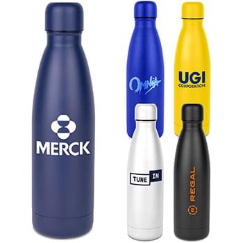 Powder Coated Hydro-Soul Water Bottle With Copper Lining - 17 oz