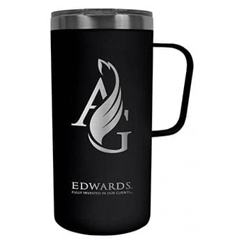 Embark Vacuum Insulated Tall Mug With Spill-Proof Clear Sip-Lid, Powder Coating And Copper Lining (19.6 oz.)