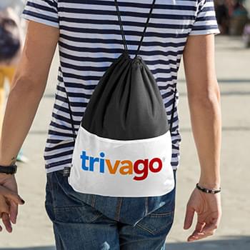 Dye Sublimation 300D Polyester Drawstring Backpack