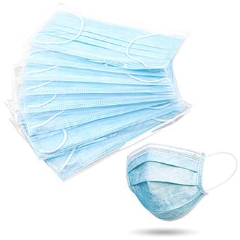 3-Ply Face Masks Individual Poly-bagged - Standard Breathable Melt-Blown Filter Disposable Face Masks - ASTM Level 3