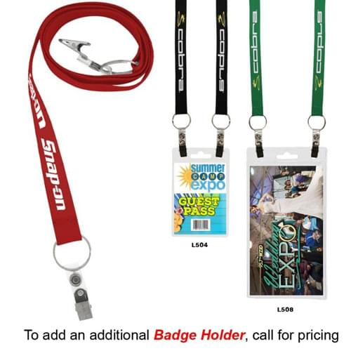 3/4" Recycled Econo Dual Attachment Lanyard